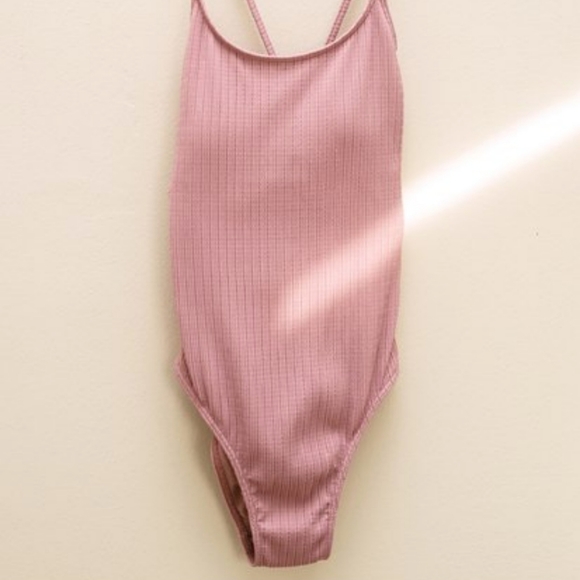 Roxy Swim Nwt Roxy Golden Hour Ribbed One Piece Swimsuit Medium